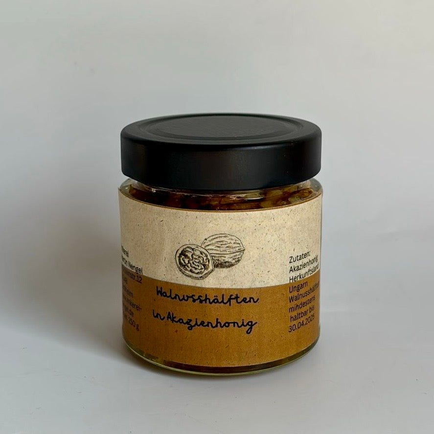 Walnusshälften in Akazienhonig (250g)